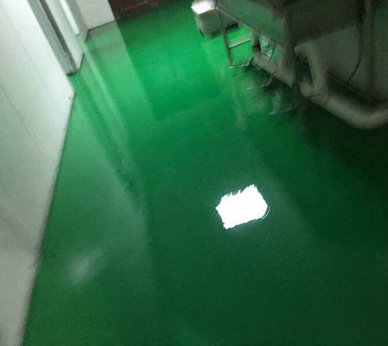 湖南浏阳熟食厂艳绿自流平